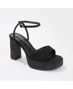 Женские туфли-платформы Giulietta из искусственной замши в винтажном стиле BERNESS, Black