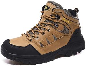 Мужские походные ботинки средней высоты для активного отдыха, трекинговые кроссовки для прогулок по тропам, противоскользящие, легкие, повседневная спортивная обувь для осени и зимы Qacksv, коричневый