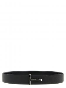 Ремень с двусторонней пряжкой TOM FORD, черный