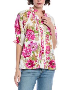 FATE Блузка со сборками, розовый