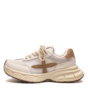 Кроссовки женские толстые низкие Far Waves, серебряный