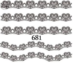 Водные наклейки для ногтей - №681, Raisin