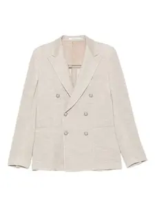 Двубортный пиджак с накладными карманами TAGLIATORE, нейтральный