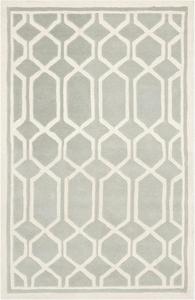 Ковер ручной работы SAFAVIEH, 122 x 183 см,  Chatham Collection Grey/Ivory CHT725E геометрический премиум шерстяной