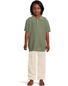 Поло Janie and Jack Novelty Polo Sweater Top, оливковый