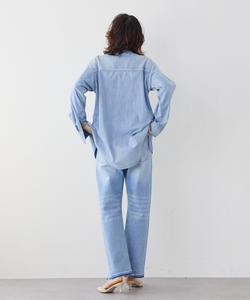 Длинная рубашка с подплечниками Rive Droite, цвет Saxe Blue