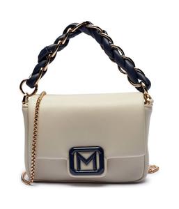 Сумка женская Marella Otter на цепочке с монограммой, экрю