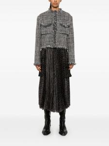 Sacai юбка с абстрактным узором, черный