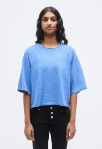 Классическая футболка с круглым вырезом 2/4 Only Petite, Ultramarine Melange