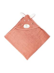 Sigikid Банное полотенце с капюшоном и анималистическим мотивом в цвете античной розы