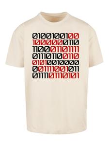 Рубашка F4NT4STIC I Love You 01001001 Binary Code Valentinstag, песочный