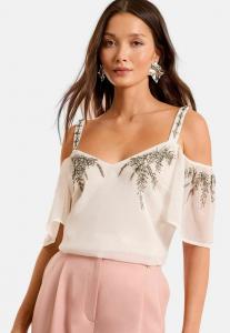 Блуза Love & Roses REGULAR FIT, White Ecru/White