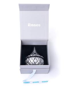 Ваза для конфет Hershey's Kisses с гальваническим покрытием и подарочной коробкой Godinger, серебро