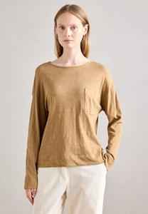 Топ Marc O'Polo LONG SLEEVE CHEST POCKET, Pure Sand/Sand