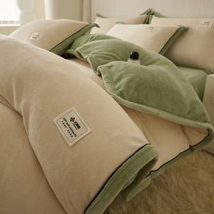 Disney Пододеяльник 150х200 см, двусторонний велюр, цвет Light Rice Grass Green, высокоплотный, утепленный флисом