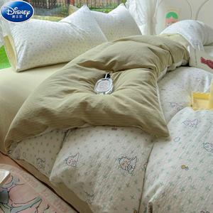 Disney Комплект постельного белья 4 предмета, 2.0 м, пододеяльник 220x240 см, ультрамягкий велюр, цвет Little Dinosaur