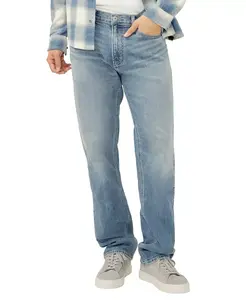 Мужские джинсы Grayson Classic Fit Straight Leg Silver Jeans Co., синий