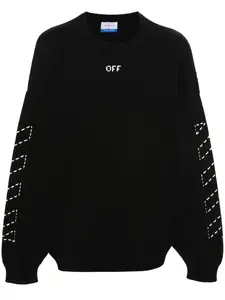 Джемпер с полосками Diag OFF-WHITE, черный