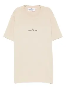 Футболка с логотипом Stone Island Junior, нейтральный