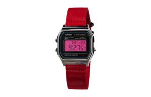 Casio Часы Retrofit Series с кварцевым механизмом, нейлоновым ремешком, унисекс, черный циферблат