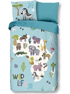 Комплект постельного белья Дикая природа синего цвета Good Morning, 135x200 см