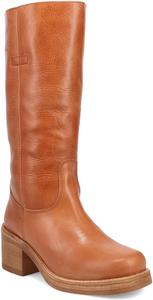 Женские сапоги Dingo Vagabond с круглым носком, на каждый день, высокие до колена, средний каблук 2-3" - Красные