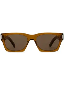 Солнцезащитные очки с логотипом Saint Laurent Eyewear, коричневый