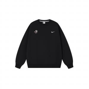 Nike Свитшоты Unisex Black с круглым вырезом, умеренная посадка