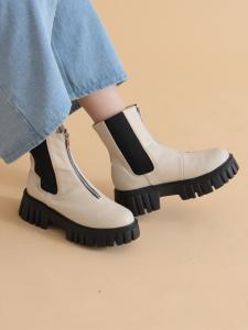 Ботинки с передней молнией и боковой эластичной вставкой Ehka Sopo, цвет Kinari