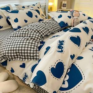 Yalu Комплект постельного белья из 4 предметов (пододеяльник 180х220 см), цвет Vow