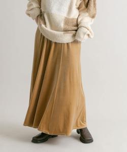 Полурасклешенная велюровая юбка Kbf, цвет Beige