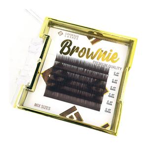 Ресницы Brownie 0.07 - Темный шоколад, D, 11 мм Looksus Lashes