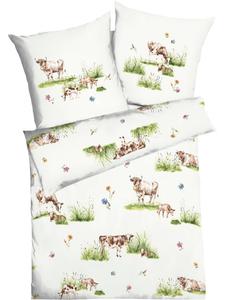 Kaeppel Постельное белье Mako из атласа зеленого цвета