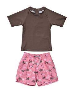 Экологичный комплект для детского плавания Snapper Rock Palm Paradise, розовый