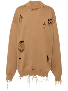 Свитер Destroyed VETEMENTS, коричневый