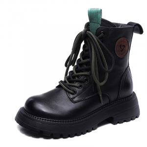 Короткие женские сапоги Martin до середины голени высотой 4,5 см Devanro, Black