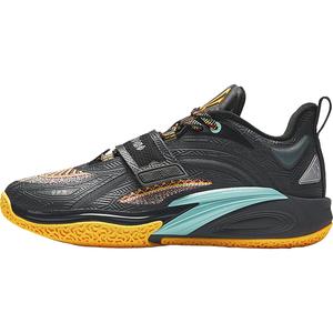 Antakids KAI 1 противоскользящие износостойкие низкие детские баскетбольные кроссовки Castle Gray/Black/Fluorescent Mango Orange