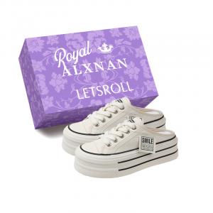 Alxnan Женские противоскользящие закрытые тапочки Ecru с коробкой, цвет Ecru+Box