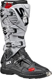 Sidi | Внедорожные мотоциклетные ботинки, профессиональные мотокроссовые ботинки для мужчин CROSSFIRE 3, регулируемые и сменные пряжки, система Flex System, блок Hyper Extension Block, Black/Ash