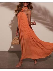 Длинное платье Milan Kiss, оранжевый