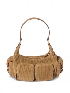 Сумка через плечо из вельвета Miu Miu, коричневый