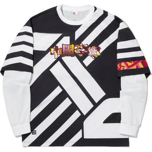 Мужская толстовка Li Ning, черная, с круглым вырезом, средней плотности ткани, другие варианты