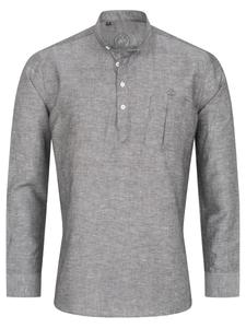 Рубашка на пуговицах классического кроя Indumentum, серый