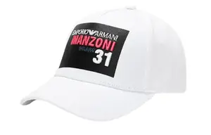 Хлопковая бейсболка женская белая ARMANI EXCHANGE
