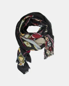 Шерстяной платок с узором или вышивкой Storiatipic, темно-серый