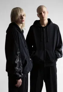 Яркая объемная толстовка на молнии унисекс Wasted Paris, Faded Black