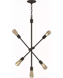 Подвесная люстра Lis на 5 ламп Volume Lighting, bronze
