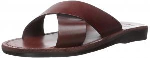 Elan Slide Sandal In Brown Jerusalem Sandals