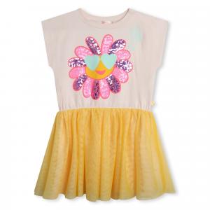 Разноцветное платье с короткими рукавами Billieblush, мультиколор