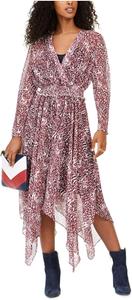 Женское спортивное платье Tommy Hilfiger с длинными рукавами и принтом животных, Sky Captain Multi